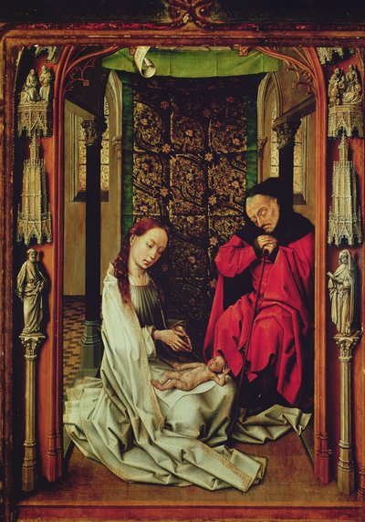 The Nativity, left wing of a triptych by Rogier van der Weyden